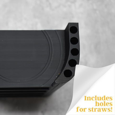 Tumbler Lid Organizer Rack – 5 Slot Lid and Straw Holder | Compatible with Yeti Rambler | Made in USA Chatelet Manufacturing 