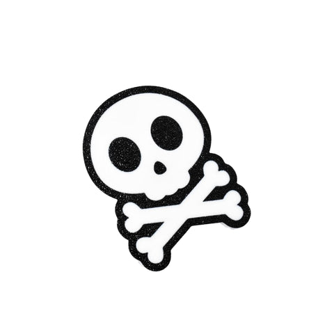 Halloween Skull And Crossbones Bag Charm – Rubber Tote Accessory | Made in USA Chatelet Manufacturing 