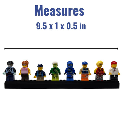 Adhesive Mount Strip for Lego Minifigure Display – Holds 15 Figures | Made in USA Chatelet Manufacturing 