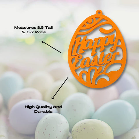 Easter Wall Decor – 3D Printed Happy Easter Hanging Ornament | Made in USA Chatelet Manufacturing 