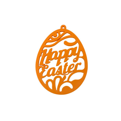 Easter Wall Decor – 3D Printed Happy Easter Hanging Ornament | Made in USA Chatelet Manufacturing 