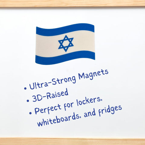 Israeli Flag Refrigerator Magnet – Ultra-Strong 3D Design | Made in USA Chatelet Manufacturing 