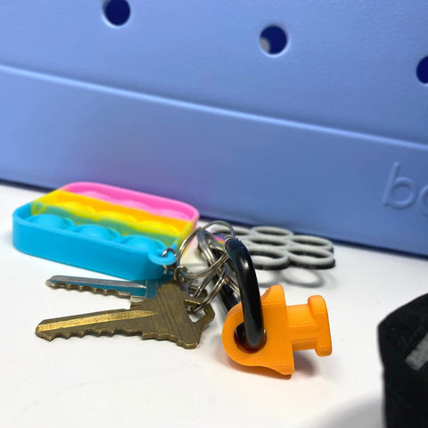 Carabiner Key Charm Clip – Rubber Tote Bag Holder Accessory | Made in USA Chatelet Manufacturing 