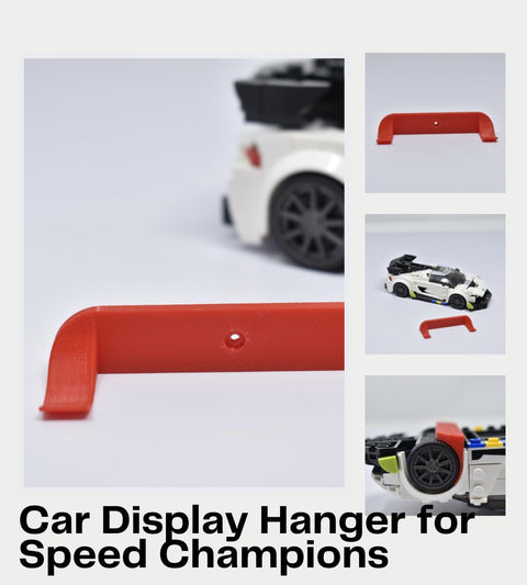 Low Profile Collectible Car Display Wall Mount – Compatible With Lego Speed Champions | Made in USA Chatelet Manufacturing 