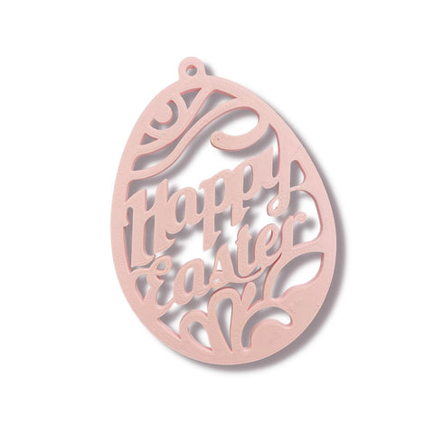 Easter Wall Decor – 3D Printed Happy Easter Hanging Ornament | Made in USA Chatelet Manufacturing 