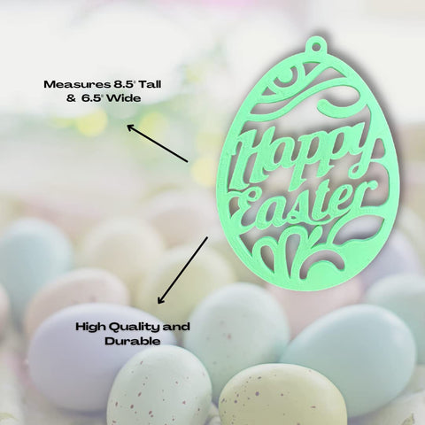 Easter Wall Decor – 3D Printed Happy Easter Hanging Ornament | Made in USA Chatelet Manufacturing 