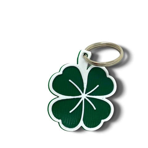 St Patrick's Day Shamrock Keychain – 2.5 Inch Lucky Clover Accessory | Made in USA Chatelet Manufacturing 
