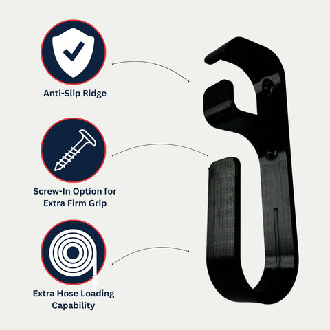 Anti-Slip CPAP Hose Organizer – Wall Mount Hook with Screw or Adhesive | Made in USA Chatelet Manufacturing 