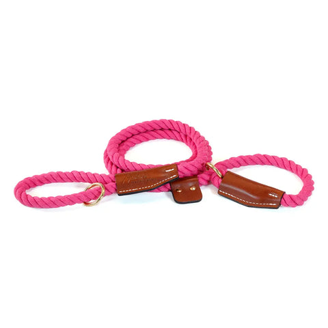 6 Foot Cotton Rope Slip Lead – Soft Durable Dog Leash with Leather Stopper | Made in USA Auburn Leathercrafters  item