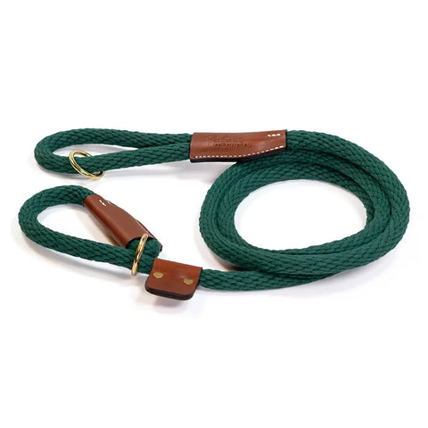 6-Foot Cotton Rope Slip Lead – Soft Durable Leather Stopper – Auburn Leathercrafters | Made in USA Auburn Leathercrafters  item