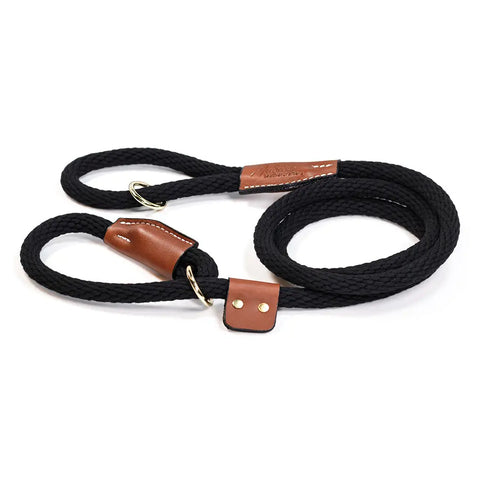 6-Foot Cotton Rope Slip Lead – Soft Durable Leather Stopper – Auburn Leathercrafters | Made in USA Auburn Leathercrafters  item