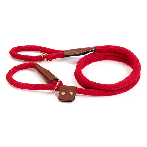 6-Foot Cotton Rope Slip Lead – Soft Durable Leather Stopper – Auburn Leathercrafters | Made in USA Auburn Leathercrafters  item