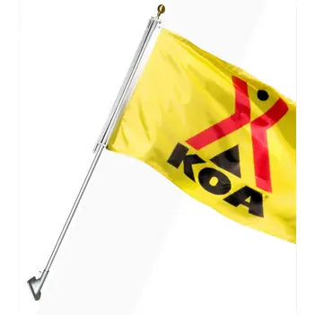 6 Foot Spinning Flagpole Kit With 3x5 KOA Nylon Flag – Tangle-Free Counterweight System | Made in USA Freedom Flag and Pole 