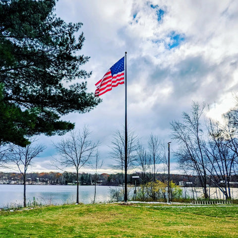 60-Foot Commercial Grade Tapered Aluminum Flagpole – Heavy-Duty External Halyard | Made in USA Freedom Flag and Pole 