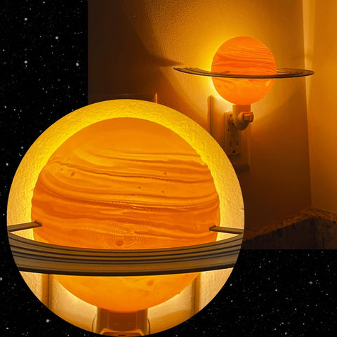 4 Inch Mars Lithophane Night Light – Translucent Planet Decor | Handmade Made in USA Chatelet Manufacturing 