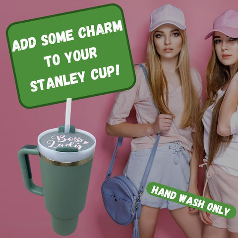 Baglets Tumbler Topper Charms – Dog Mom Design – Removable Cup Decor | Made in USA Chatelet Manufacturing 