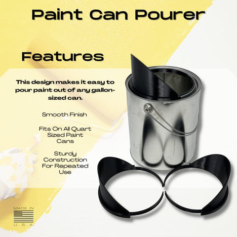 3 Pack Quart Paint Can Pourer – Spill-Free Paint Pouring Tool | Made in USA Chatelet Manufacturing 