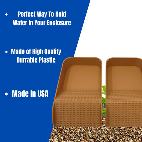 Hermit Crab Hydration Platform Pool – 6.5 x 4 Inch Ramp Access | Made in USA Chatelet Manufacturing 