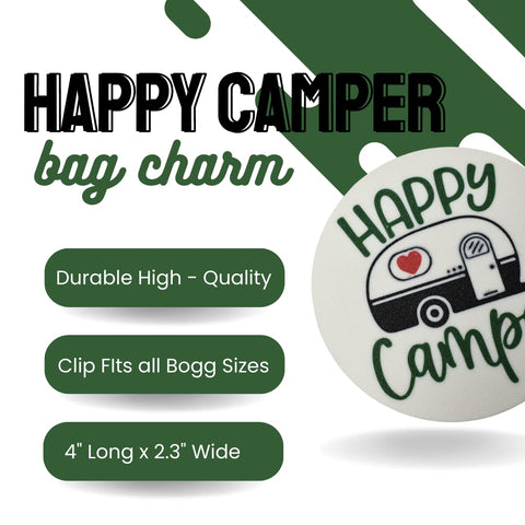 Happy Camper Tote Bag Charm – Decorative Baglets Accent | Made in USA Chatelet Manufacturing 