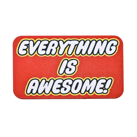 Inspirational Everything Is Awesome Wall Plaque – Vibrant Red Decor | Made in USA Chatelet Manufacturing 