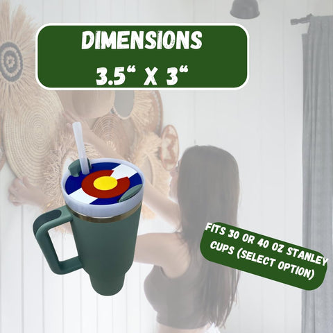 State Flag Tumbler Lid Charm – Removable Stanley Cup Accessory | Made in USA Chatelet Manufacturing 