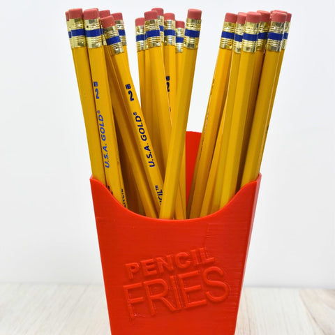 French Fry Pencil Holder – Novelty Desk Organizer for School or Office | Made in USA Chatelet Manufacturing 