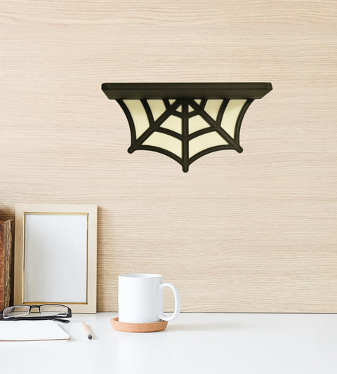 Halloween Spider Web Floating Shelf – 9 Inch Wide 5 Inch Deep | Made in USA Chatelet Manufacturing 