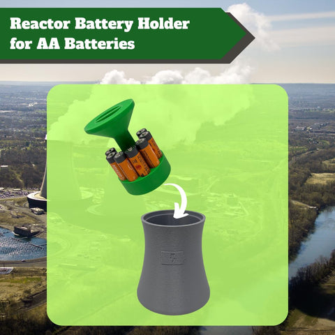 Reactor AA Battery Organizer – Holds 10 Batteries – Durable Plastic Storage | Made in USA Chatelet Manufacturing 