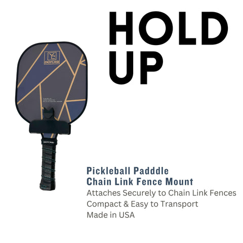 Pickleball Paddle Fence Mount – Chain Link Holder for Court Storage | Made in USA Chatelet Manufacturing 