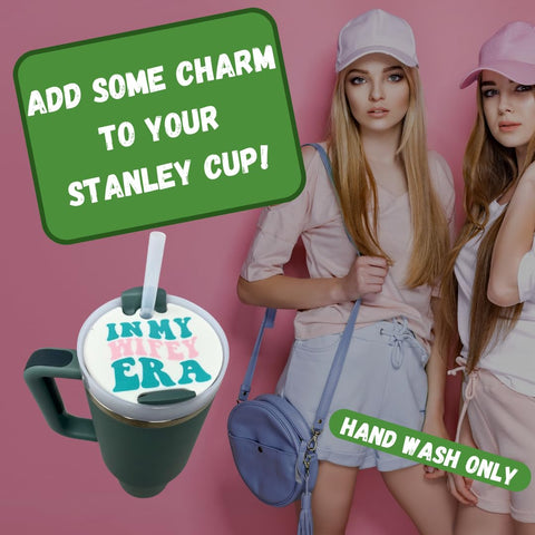 Baglets In My Era Tumbler Topper Charm – Stanley Cup Compatible | Removable Drinkware Accessory | Made in USA Chatelet Manufacturing 