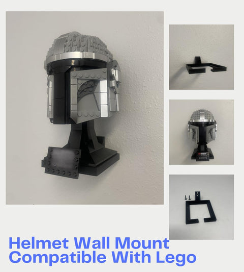 Lego Helmet Wall Display Mount – Collectible Bracket for Star Wars Helmets | Made in USA Chatelet Manufacturing 