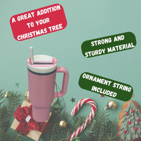 Tumbler Cup Replica Christmas Ornament – Holiday Mug Decoration | Made in USA Chatelet Manufacturing 