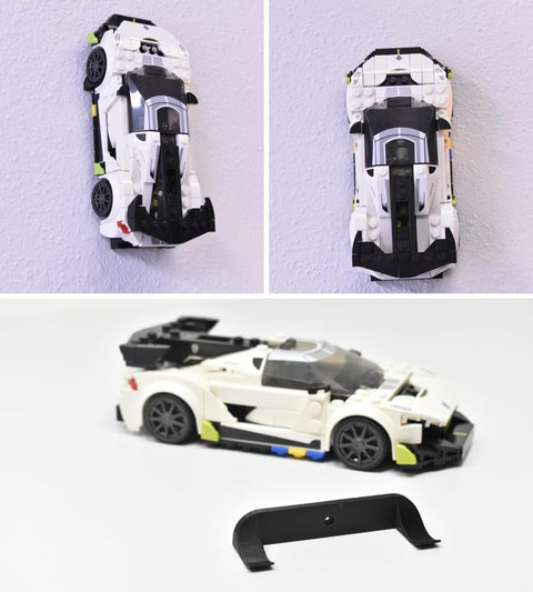Low Profile Wall Mount for Lego Car Display – Wheel Hanger Rack | Made in USA Chatelet Manufacturing 