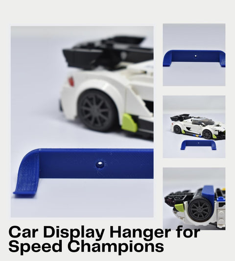 Low Profile Collectible Car Display Wall Mount – Compatible With Lego Speed Champions | Made in USA Chatelet Manufacturing 