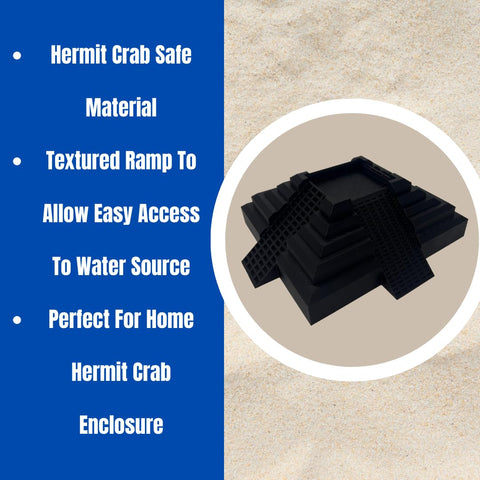 Hermit Crab Aztec Pyramid Decor & Pool | Hermit Crab Cage Decorative Accessories | Made in USA Chatelet Manufacturing 