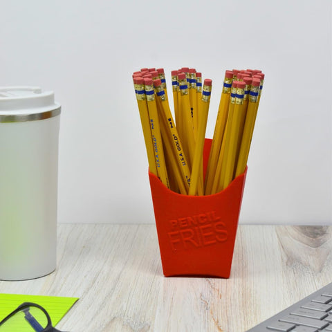 French Fry Pencil Holder – Novelty Desk Organizer for School or Office | Made in USA Chatelet Manufacturing 