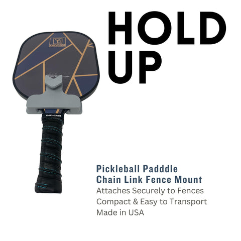 Pickleball Paddle Fence Mount – Chain Link Holder for Court Storage | Made in USA Chatelet Manufacturing 