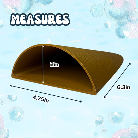 REEFSHAPE Aquarium or Terrarium Pocket Cave | Minimalist Shelter Cave for Fish, Shrimp, Reptiles, Amphibians, & More! | Made in USA Chatelet Manufacturing 