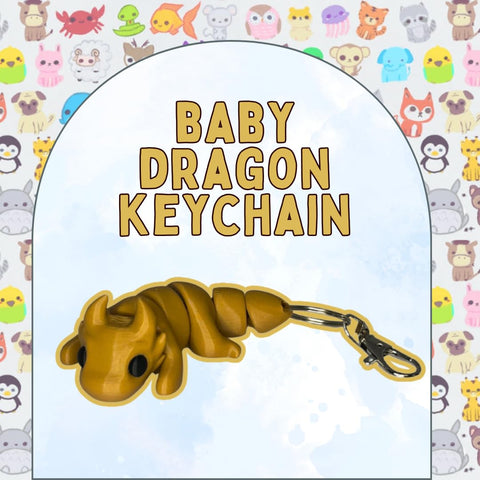Articulated Baby Pink Axolotl Keychain – Flexible Fidget Toy | Made in USA Chatelet Manufacturing 