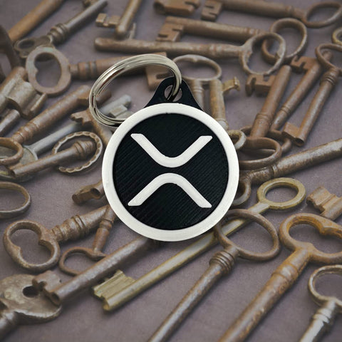 Ripple XRP Cryptocurrency Keychain 1.6 Inch – 3D Printed Collectible | Made in USA Chatelet Manufacturing 