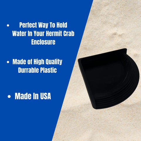 Hermit Crab Corner Pool | Watering Dish for Crabs, Frogs, Lizards | Corner Watering Pool With Ramp Access | Made in USA Chatelet Manufacturing 