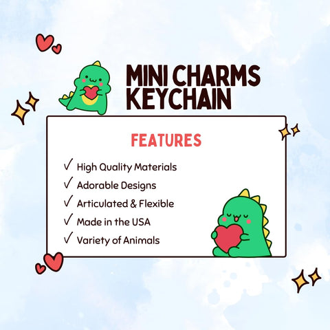 Articulated Baby Pink Axolotl Keychain – Flexible Fidget Toy | Made in USA Chatelet Manufacturing 