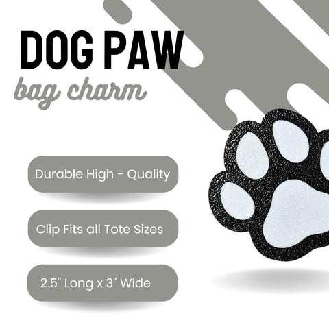 Dog Paw Charm Baglet – 3 Inch Decorative Tote Accessory | Made in USA Chatelet Manufacturing 