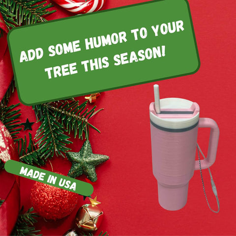 Tumbler Cup Replica Christmas Ornament – Holiday Mug Decoration | Made in USA Chatelet Manufacturing 