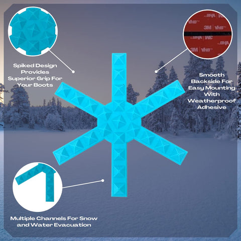 Snowboard Stomp Pad – Snowflake Spike Pattern for Enhanced Grip | Made in USA Chatelet Manufacturing 