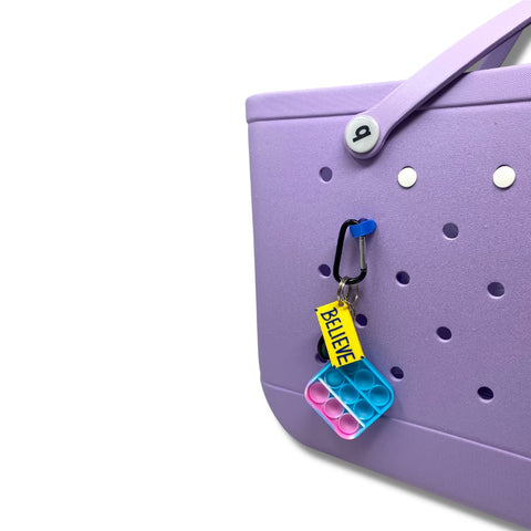 Carabiner Key Charm Clip – Rubber Tote Bag Holder Accessory | Made in USA Chatelet Manufacturing 