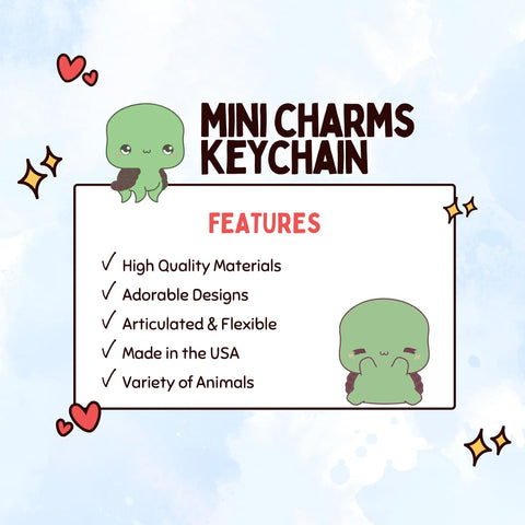 Articulated Baby Pink Axolotl Keychain – Flexible Fidget Toy | Made in USA Chatelet Manufacturing 