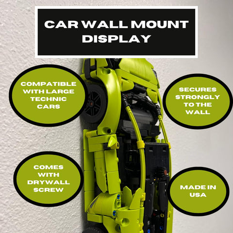 Lego Technic Vertical Chassis Car Display Mount – Wall Rack Holder | Made in USA Chatelet Manufacturing 