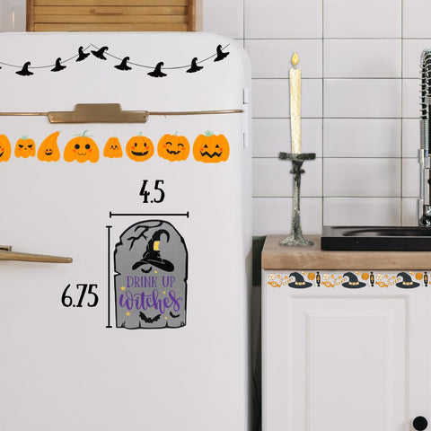 Halloween Drink Up Witches Fridge Magnet – 3D Raised Party Decor | Made in USA Chatelet Manufacturing 