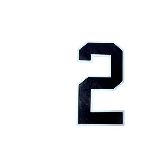 Jersey Sports Number Charm – Bag Accessory for Bogg Bags | Made in USA Chatelet Manufacturing 